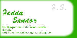 hedda sandor business card